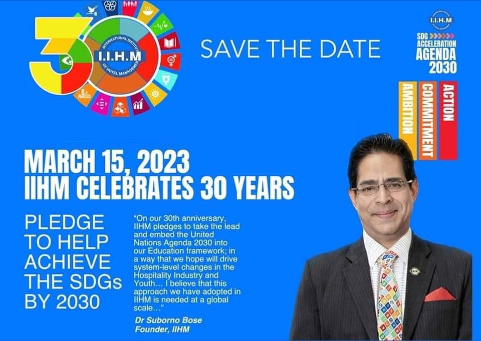 IIHM Completes 30 Years, Brings 60 Countries Together to Pledge for the UN SDGs